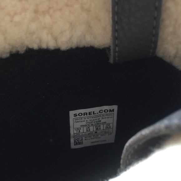 7.5Sorel Joan of arctic boots grey gray lined duck - Picture 8 of 8